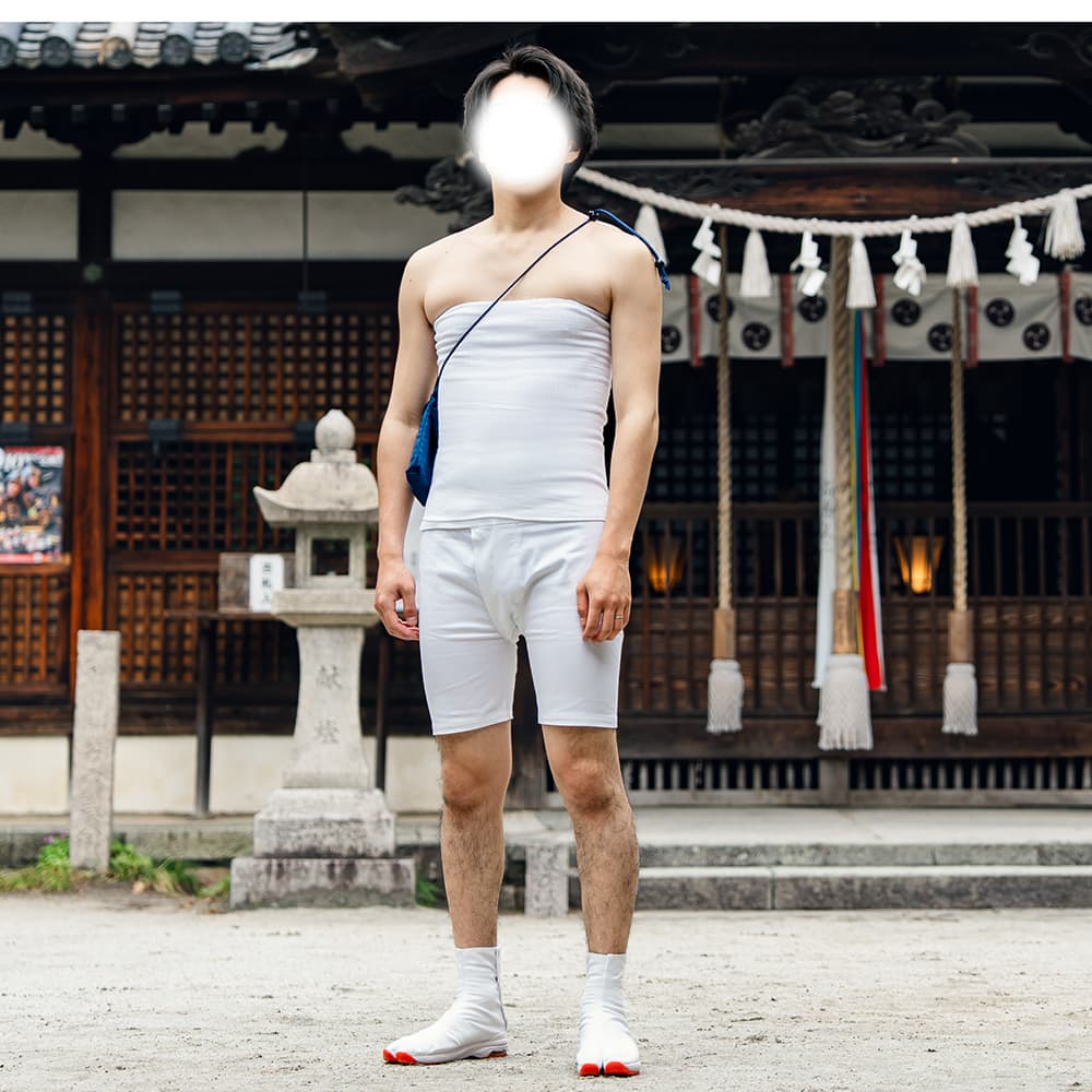 メール便-送料無料] 巾着 [fu] 紗綾型 ( さやがた ) 黒 白 紺 | 祭り