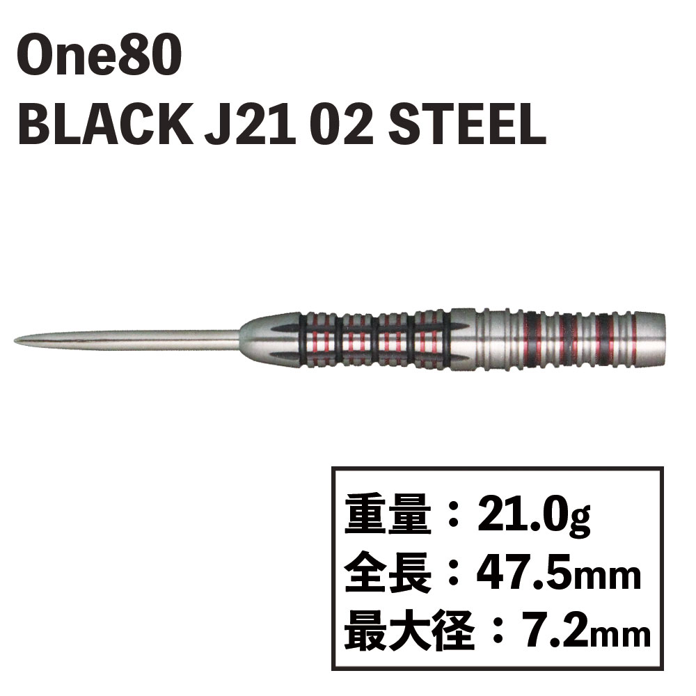 󥨥ƥ ֥å J21 02 STEEL One80 Black J21 02 STEEL