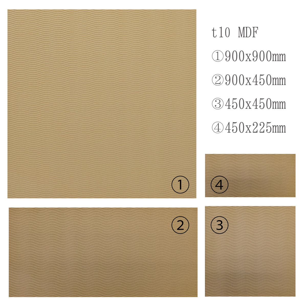 MDF 砂紋 ボード 900x900 10mm厚 木製パネル 画材 ベース材 DIY