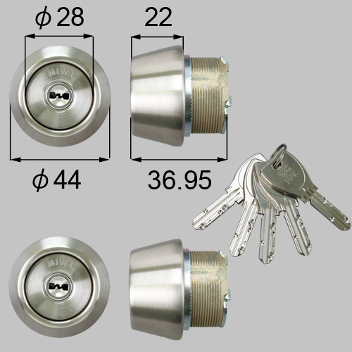 Ddzz3022トステム Tostem Miwa Dnシリンダー２個同一キー5本