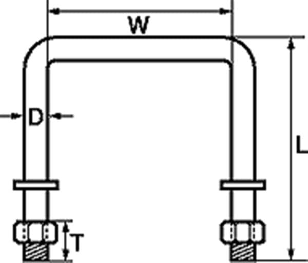コの字ボルト（ミリネジ 《ｽﾃﾝﾚｽ/生地》 水本製品,ｽﾃﾝﾚｽ 生地 ネジショップ