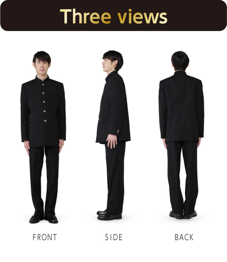 【海外限定】学生服上下165Aラウンドカラー日本製ポリエステル100%ズボンサイズ要連絡 スーツ
