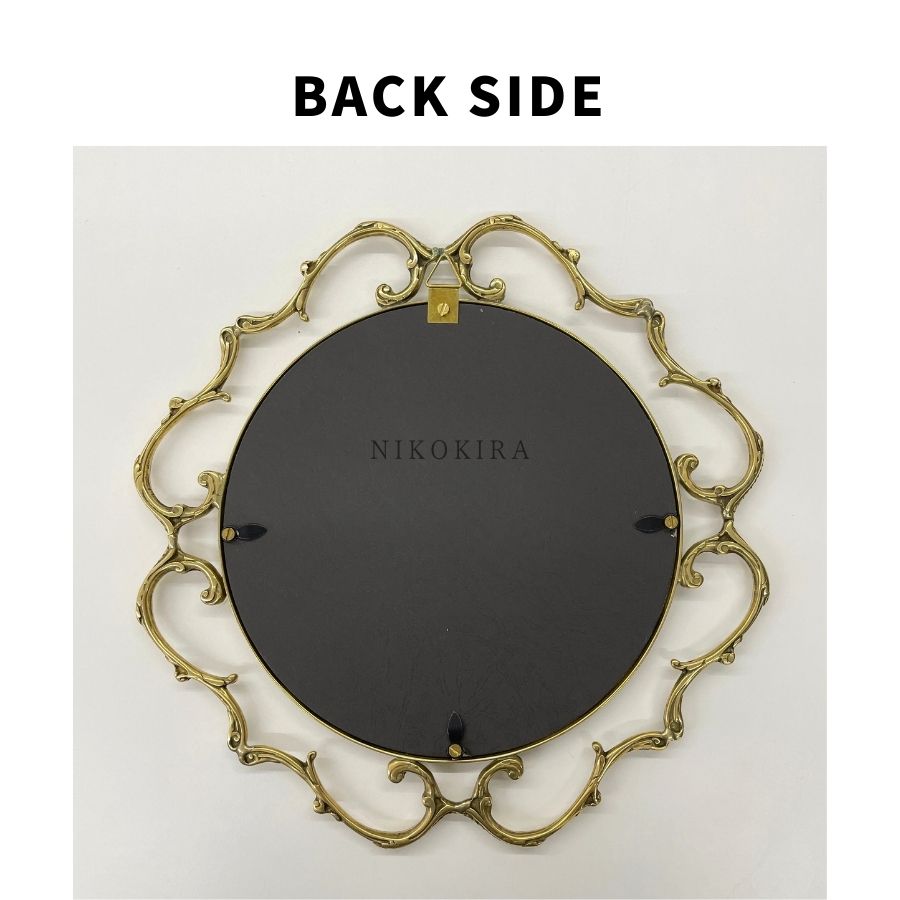 鏡 壁掛けミラー ウォールミラー 丸 イタリア製 アンティーク ミラー