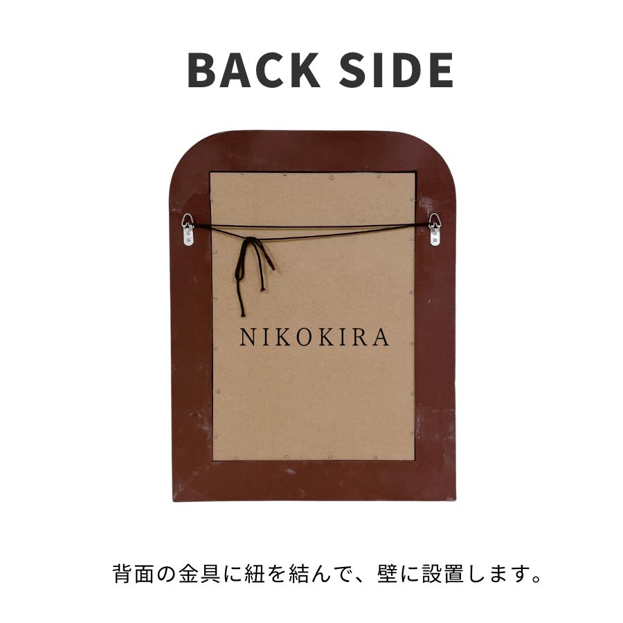 ウォールミラー 壁掛けミラー アンティークミラー 50cm 65cm ホワイト