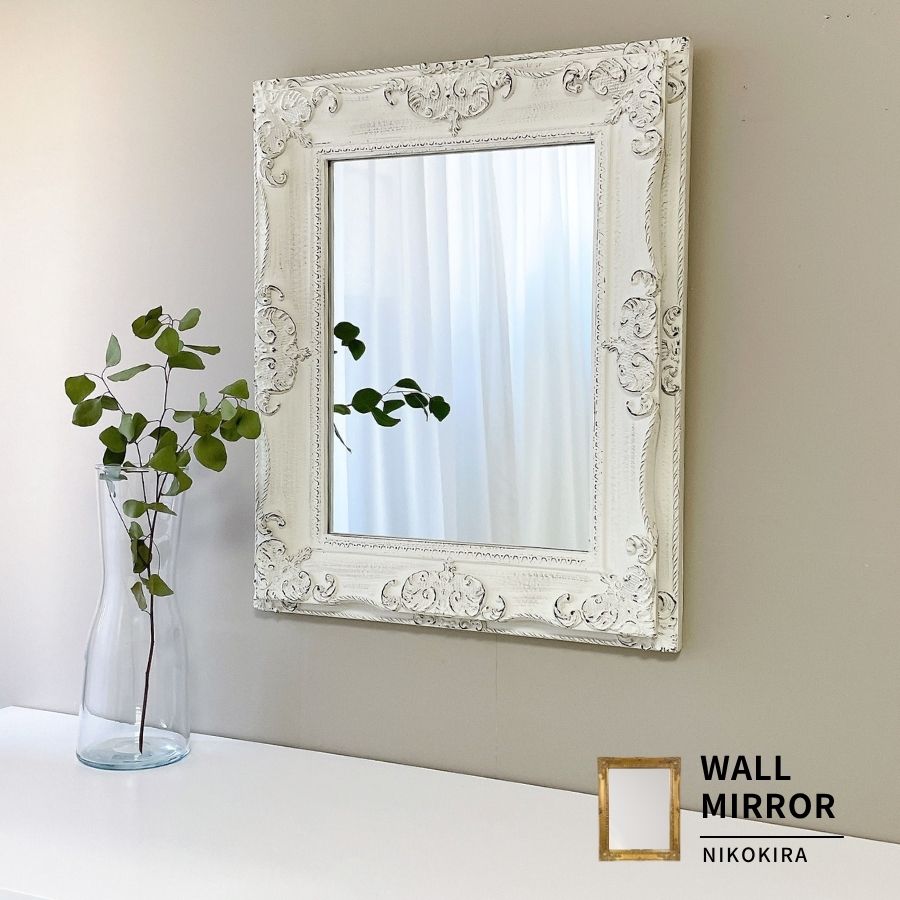 壁掛けミラー/レトロ 鏡 壁掛け 玄関 洗面鏡 ウォールミラー 洗面台 壁掛けミラー 壁掛け鏡