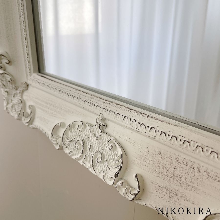 鏡 壁掛け 玄関 洗面鏡 ウォールミラー アーサー M 幅45cm 高さ55cm