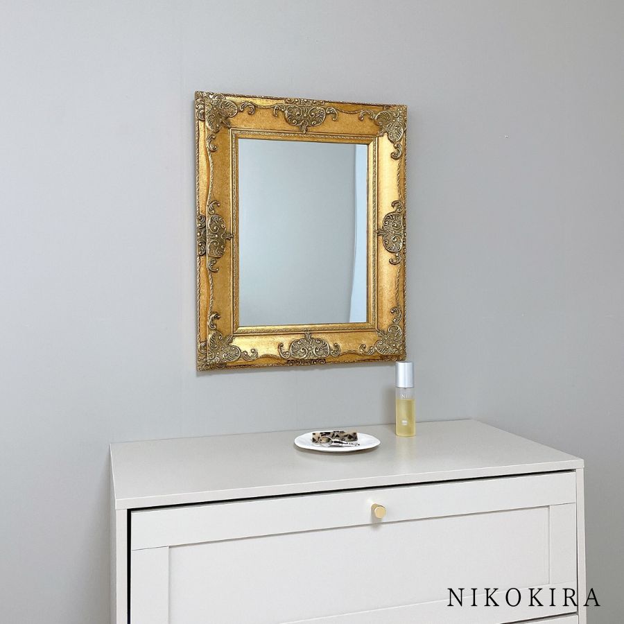 アンティーク壁掛け鏡　55cm65cmホワイト　ミラー　ウォールミラー 楽天市場】壁掛け鏡 白 アンティーク ウォールミラー 小さい 鏡 姿見