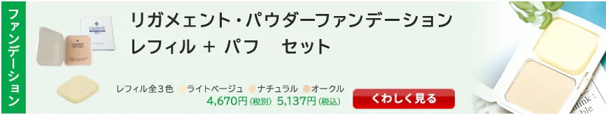 パウダーファンデーションレフィル、パフSETのご案内