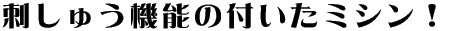 刺繍機能の付いたミシン！