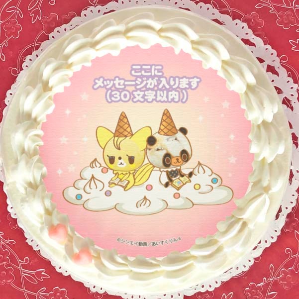 【メッセージ入り】プリケーキ(ナップ＆ティララ)【特典缶バッジ付き】[iii あいすくりん] 5号 15cm 1