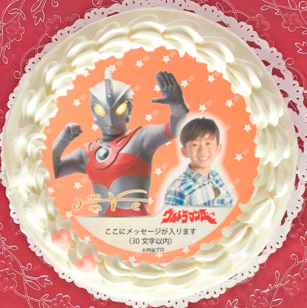 写真メッセージ入り プリケーキ（ウルトラマンエース）[ウルトラマンシリーズ] 5号 15cm 1