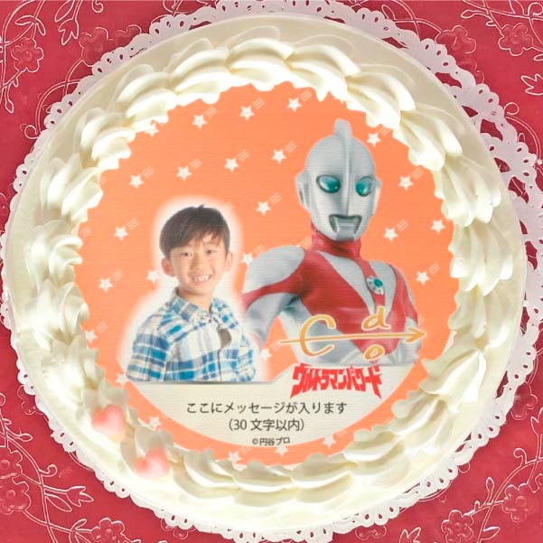 写真メッセージ入り プリケーキ（ウルトラマンパワード）[ウルトラマンシリーズ] 5号 15cm 1