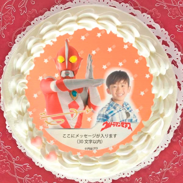 写真メッセージ入り プリケーキ（ウルトラマンゼアス）[ウルトラマンシリーズ] 5号 15cm 1