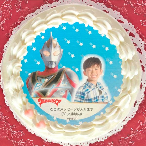 写真メッセージ入り プリケーキ（ウルトラマンガイア）[ウルトラマンシリーズ] 5号 15cm 1