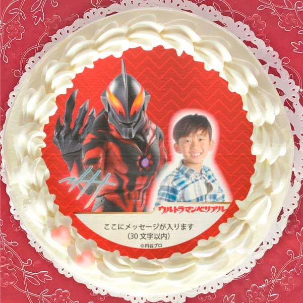 写真メッセージ入り プリケーキ（ウルトラマンベリアル）[ウルトラマンシリーズ] 5号 15cm 1