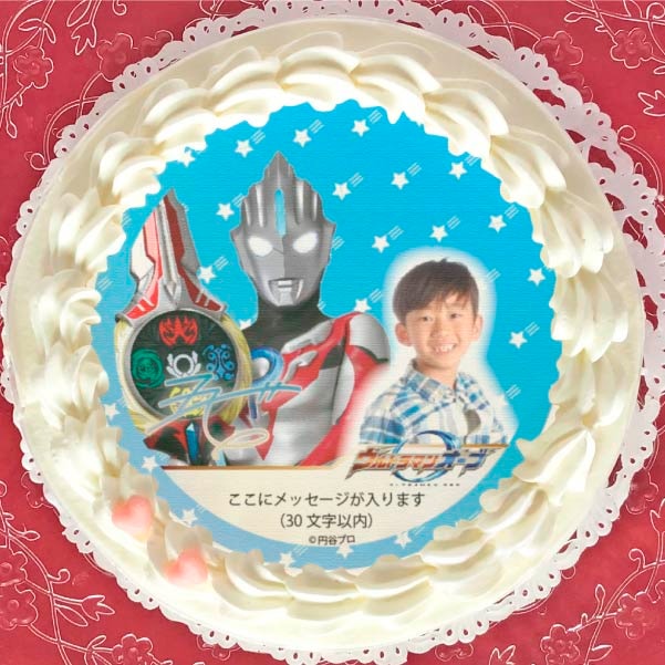 写真メッセージ入り プリケーキ（ウルトラマンオーブ）[ウルトラマンシリーズ] 5号 15cm 1