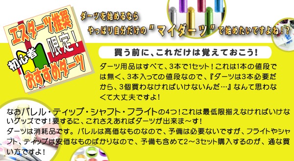 エスダーツ推奨 初心者限定おすすめダーツ｜プロが教えるダーツ講座