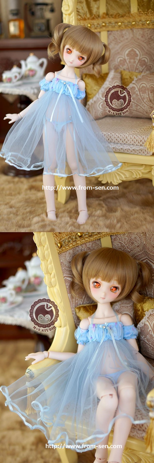 AF6757【mu】MDD/MSD用ベビードール3点セット | ◇ドール洋服（種類別