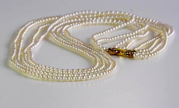 アコヤ真珠ベビー４連ロングネックレス【大きさ3-4㎜・82㎝】＜170526SG3＞-真珠ネックレスセレクト通販