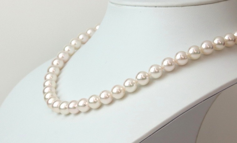 アコヤ真珠ネックレス【大きさ8.0-8.5㎜・43㎝】＜301221SG-2＞-真珠ネックレスセレクト通販
