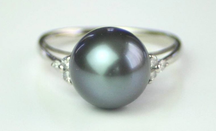 Ptタヒチ真珠【大きさ10mm】ダイヤモンドリング-真珠ネックレスセレクト通販