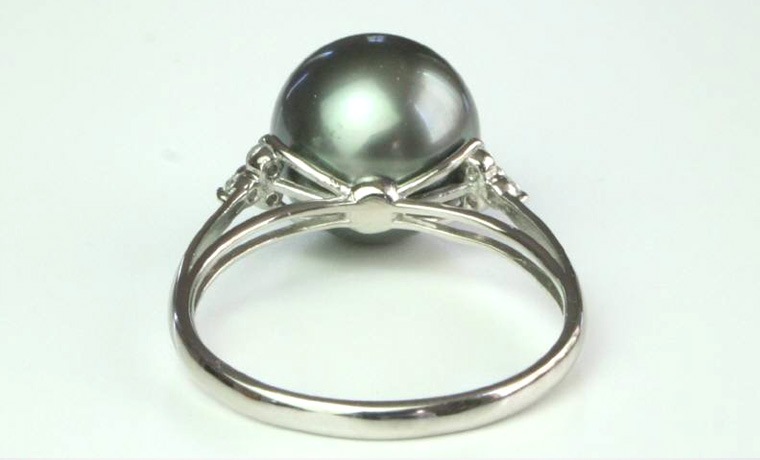 Ptタヒチ真珠【大きさ10mm】ダイヤモンドリング | リング | 真珠ネックレスセレクト通販