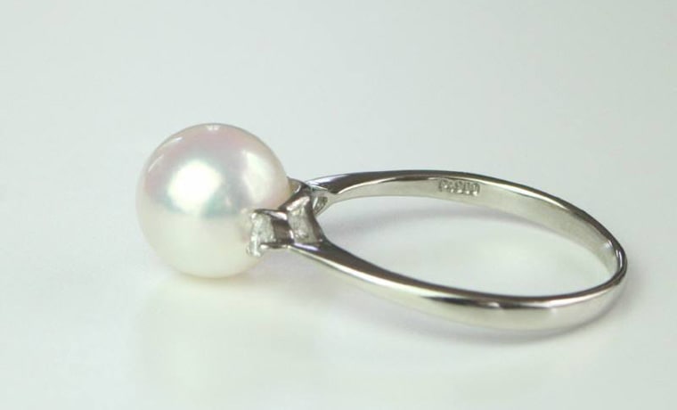 Ptアコヤ真珠【大きさ8mm】ダイヤモンドリング-真珠ネックレスセレクト通販