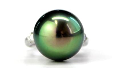 Ptタヒチ真珠【大きさ15mm】ダイヤモンドリング-真珠ネックレスセレクト通販