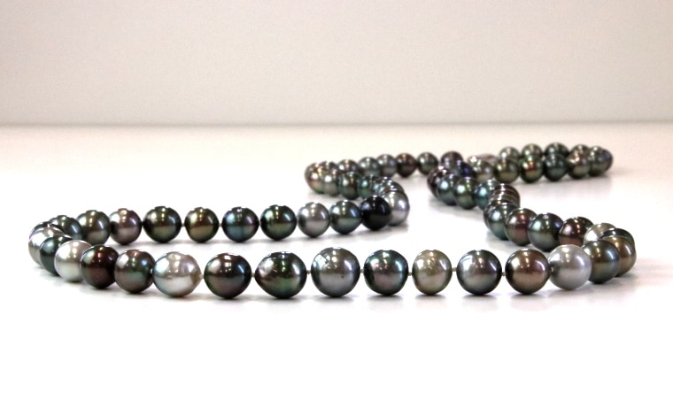 黒蝶真珠マルチカラーロングネックレス【大きさ9.0-12.9㎜・86㎝】＜237-9＞-真珠ネックレスセレクト通販
