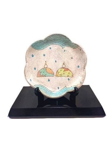 寿月すみたやがお届けする、森田みほ作 陶器のおひなさま絵皿 No12