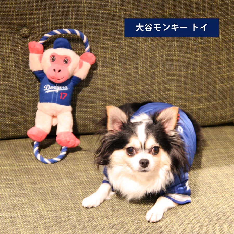犬用おもちゃ MLB公式 ロサンゼルス ドジャース 大谷翔平選手