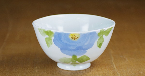 【愛陶】　茶漬　お茶碗　ご飯茶碗　茶碗　愛陶造　白　シンプル　和食器　和　花