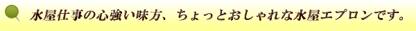 水屋仕事の心強い味方水屋エプロン