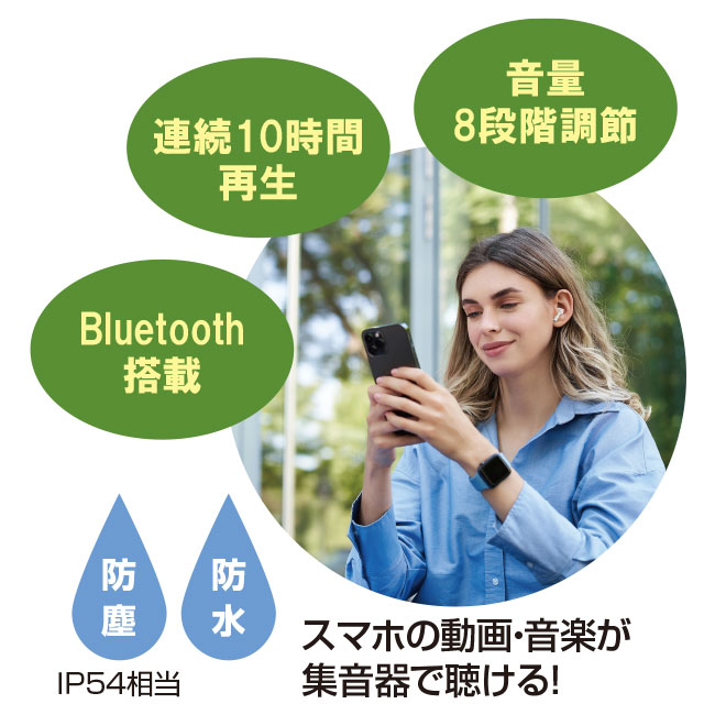 ⭐みみサポ  集音器 イヤホン bluetooth みみサポアクティブ