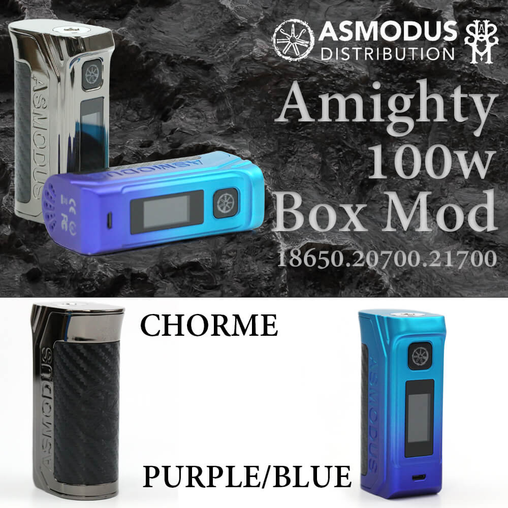 電子タバコ バッテリー ASMODUS AMIGHTY 100W BOX MOD タッチパネル