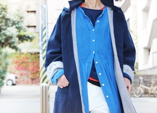 ヴェリテクール　トラペーズハーフコート Veritecoeur (ヴェリテクール) トラペーズラインショートコート