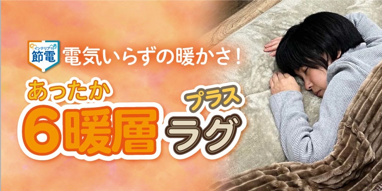 ぽかぽか極暖「6暖層ラグプラス」特集