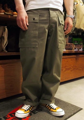 WAREHOUSE(ウエアハウス) Military Pants [Lot.1097 USMC Herringbone Monkey  Pants]-アメカジストア Three Eight