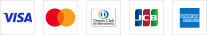 使用可能なクレジットカード：VISA、Mastercard、Diners、JCB、AMEX