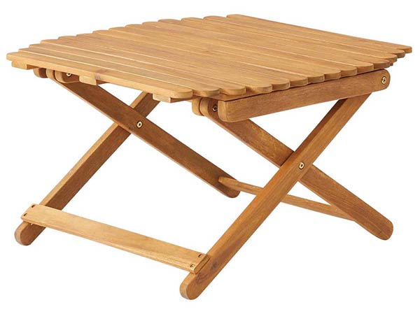 ガーデン 木製ローテーブル60×60×38cm　 折りたたみ式 NX-531-いー家具ねっと