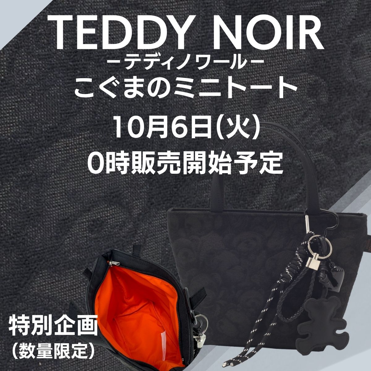 数量限定商品】テディノワール こぐまのミニトート
