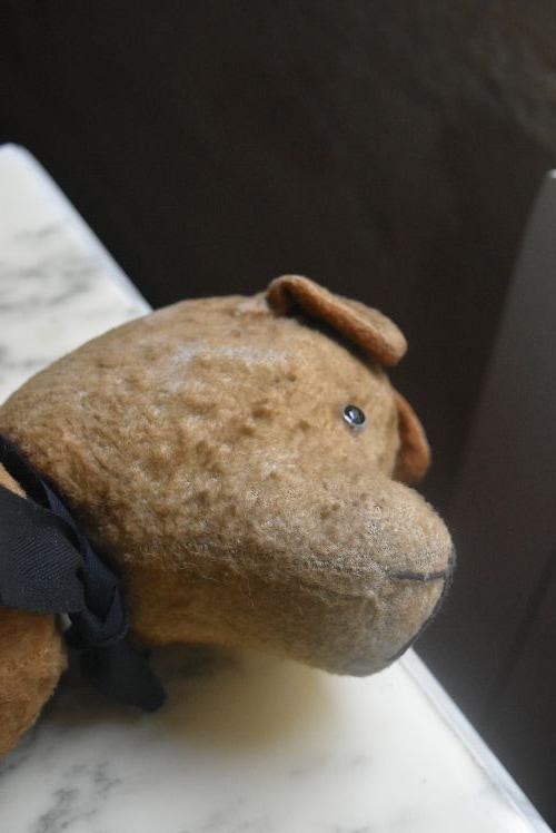 蚤の市*100年前の 癒しの初期犬のぬいぐるみ（車輪付き） | インテリア