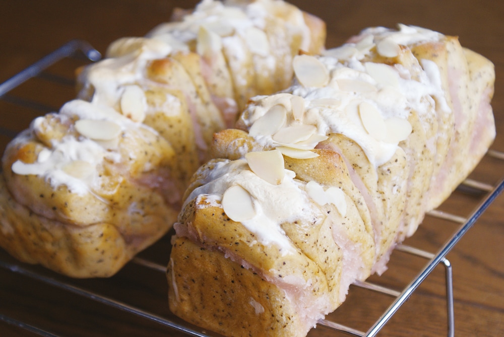 紅茶の香り高き、ももあんのプルアパートブレッド