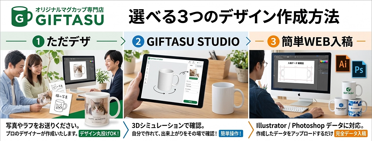 選べる3つのデザイン作成方法