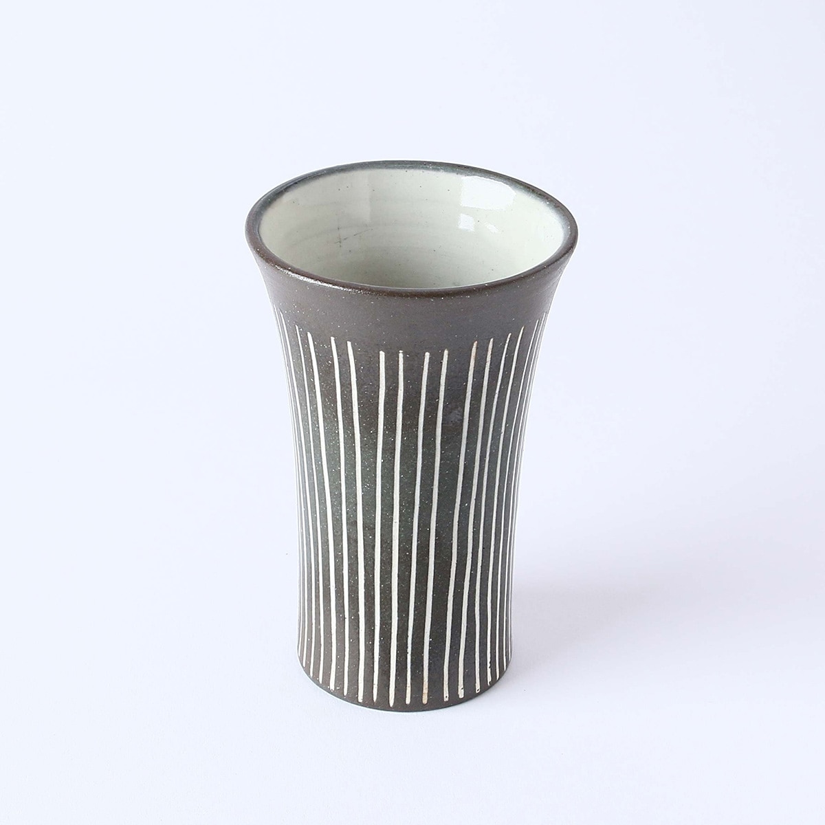 雲城山焼 象嵌のタンブラー黒