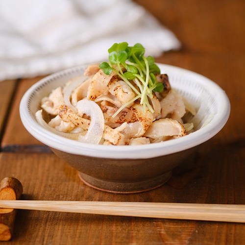 蔵元かぼす醤油　炙り鶏皮ポン酢