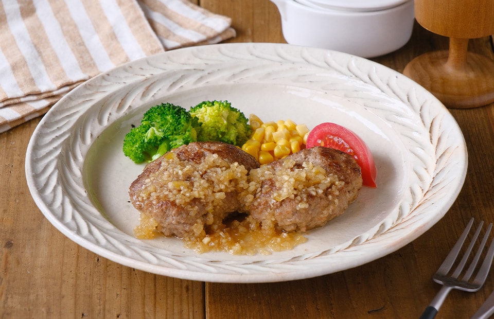 にじデパート さっぱりハンバーグ 日向夏ドレッシング