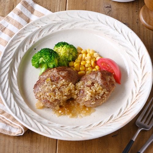 日向夏ドレッシング　さっぱりハンバーグ