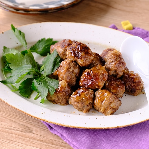 なんにでも使える酢 揚げずに簡単！甘酢ミートボール