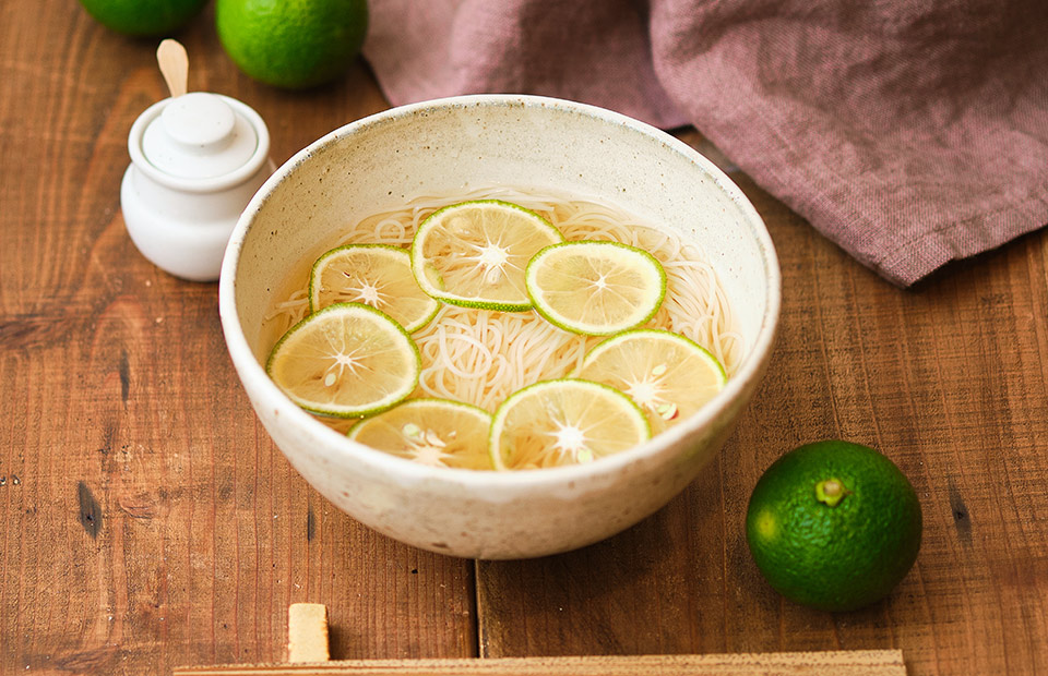 にじデパート かぼすにゅうめん かぼす 